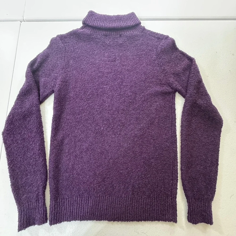 VTG‎ 60s Sears Purple Cozy Turtleneck Sweater Textured Knit Style sz S Y2K